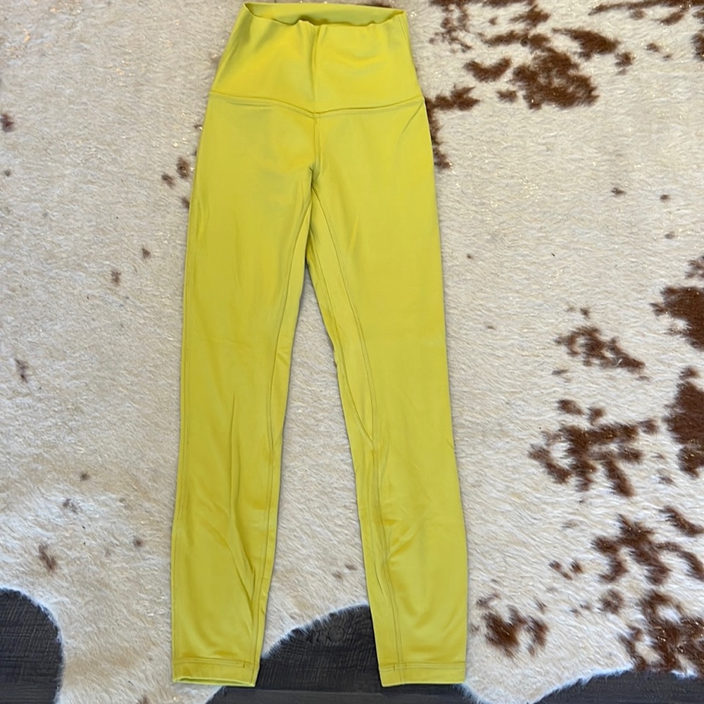 Lime green Lululemon Align Leggings